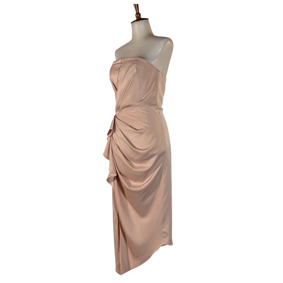 C/MEO Collective No Less Midi Dress Women’s S Sleeveless Satin Chic Classic - Picture 6 of 9